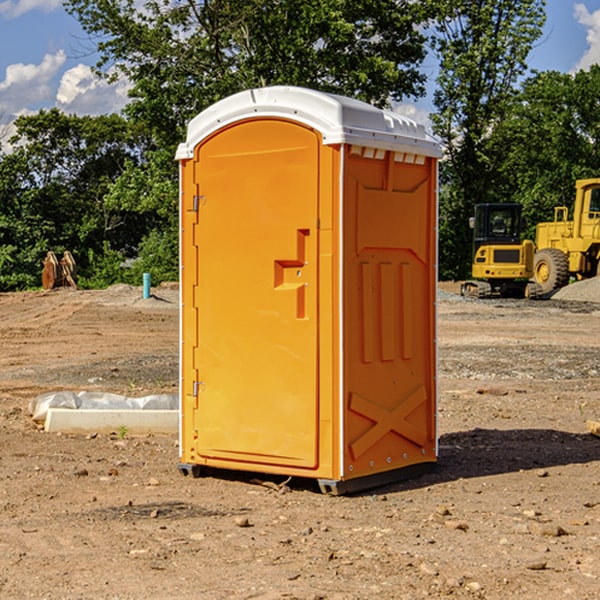 what is the expected delivery and pickup timeframe for the portable restrooms in Russellville Indiana